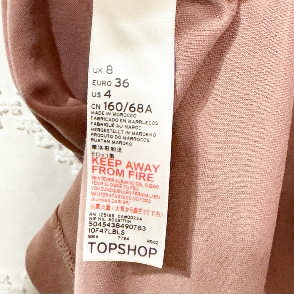 🥈 379. Topshop Asymmetrical Draped Midi Dress in Soft Mauve Pink - Picture 8 of 9
